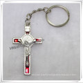 Metal Key Chain Cross Charm Ladies Keychain / Cross Key Chain (IO-CK059)